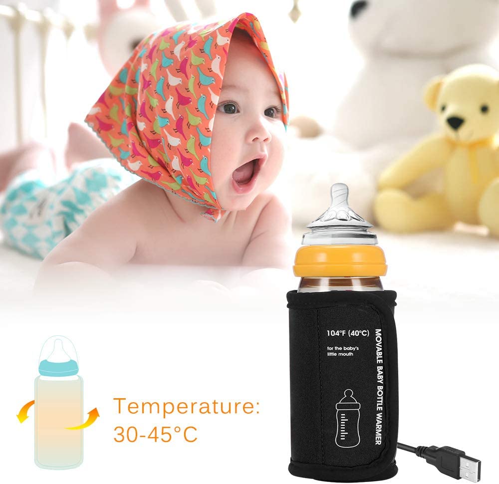 Baby Bottle Warmer Car Moveable USB Bottle Cup Heating Insulation Bag